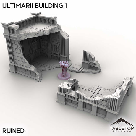 Tabletop Terrain Building Ruined / 32mm Ultimarii Building 1