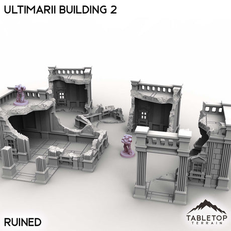 Tabletop Terrain Building Ruined / 32mm Ultimarii Building 2