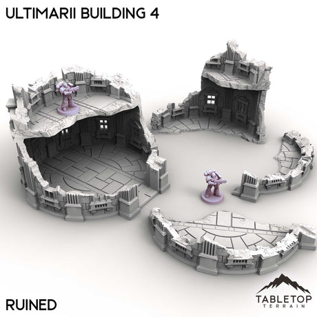 Tabletop Terrain Building Ruined / 32mm Ultimarii Building 4