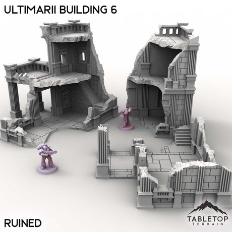 Tabletop Terrain Building Ruined / 32mm Ultimarii Building 6