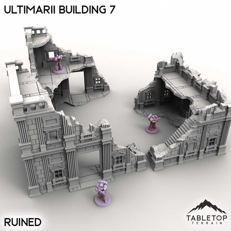 Tabletop Terrain Building Ruined / 32mm Ultimarii Building 7