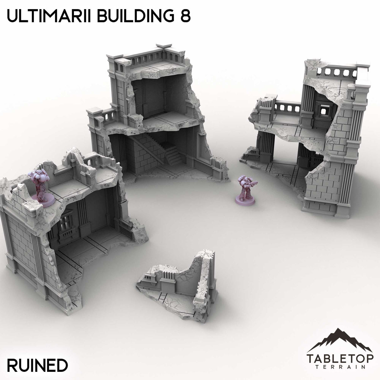 Tabletop Terrain Building Ruined / 32mm Ultimarii Building 8