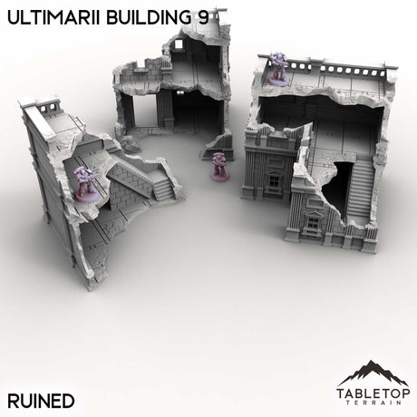 Tabletop Terrain Building Ruined / 32mm Ultimarii Building 9