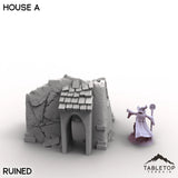 Tabletop Terrain Building Ruined / 32mm Vexed Village - House A