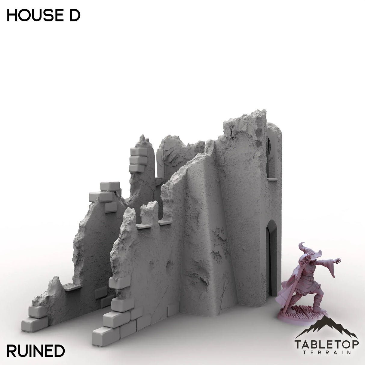 Tabletop Terrain Building Ruined / 32mm Vexed Village - House D