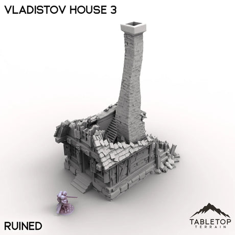 Tabletop Terrain Building Ruined / 32mm Vladistov House 3