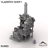 Tabletop Terrain Building Ruined / 32mm Vladistov Shop 1