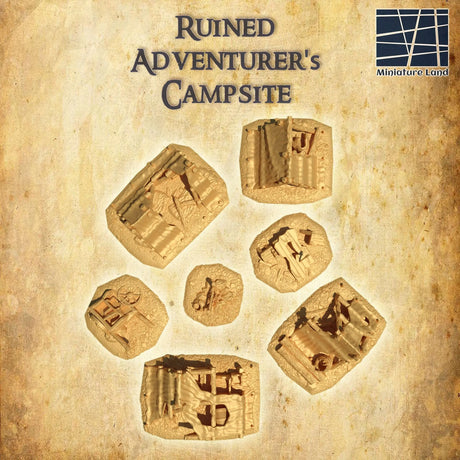 Tabletop Terrain Building Ruined Adventurer's Campsite