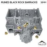 Tabletop Terrain Building Ruined Black Rock Barracks - Country & King - Fantasy Historical Ruins