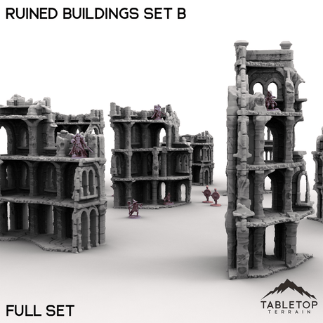 Tabletop Terrain Building Ruined Buildings Set B