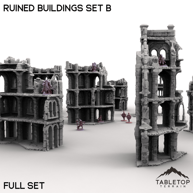 Tabletop Terrain Building Ruined Buildings Set B