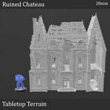 Tabletop Terrain Building Ruined Chateau - WWII Building