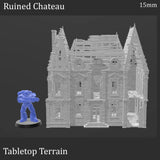 Tabletop Terrain Building Ruined Chateau - WWII Building