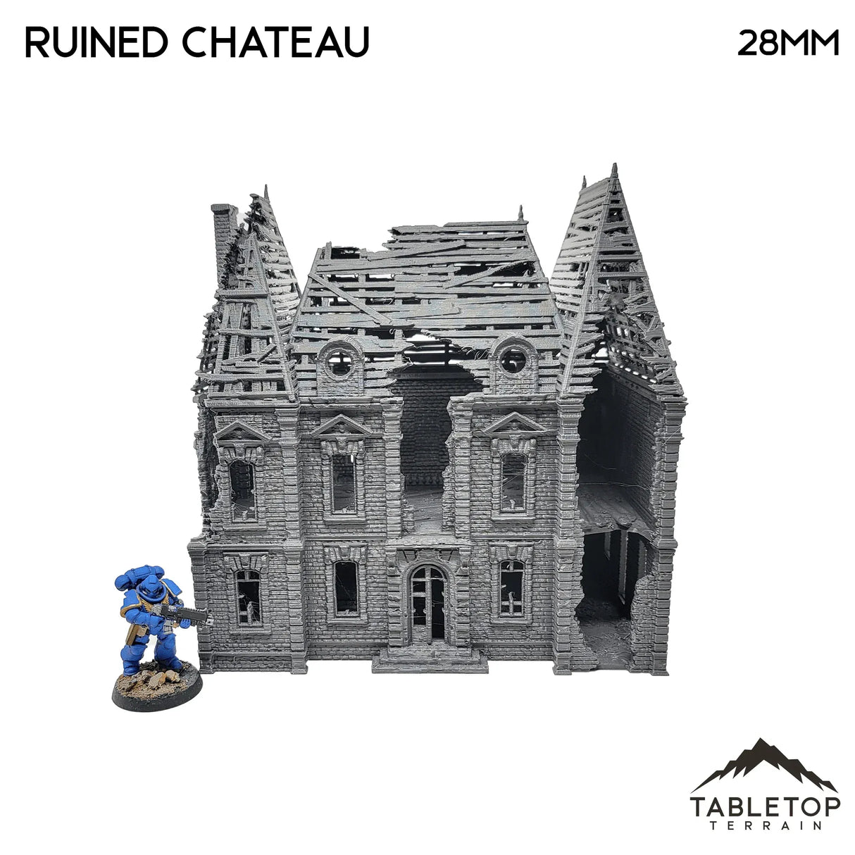 Tabletop Terrain Building Ruined Chateau - WWII Building