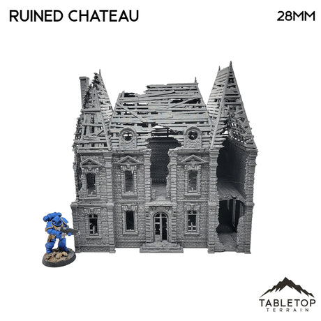 Tabletop Terrain Building Ruined Chateau - WWII Building