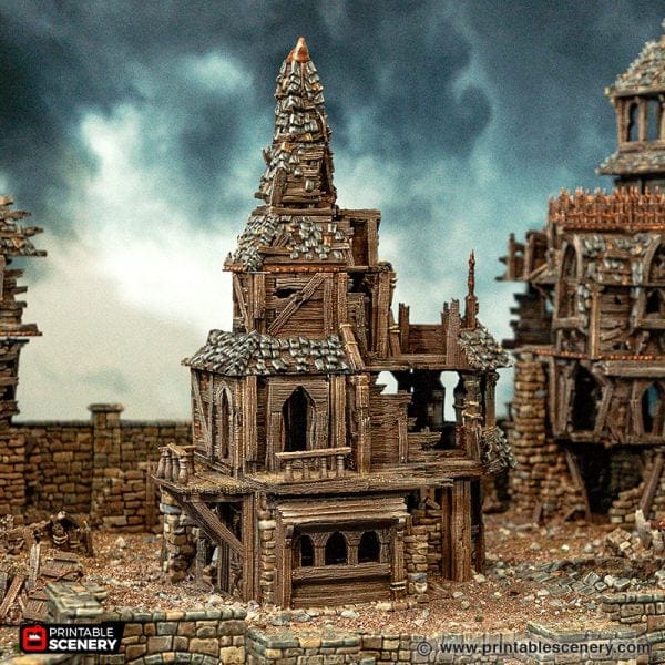 Tabletop Terrain Building Ruined City Manor