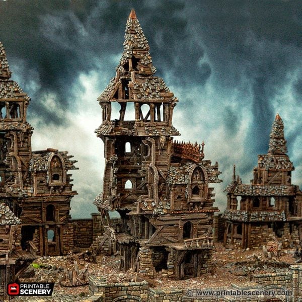 Tabletop Terrain Building Ruined City Watch Headquarters