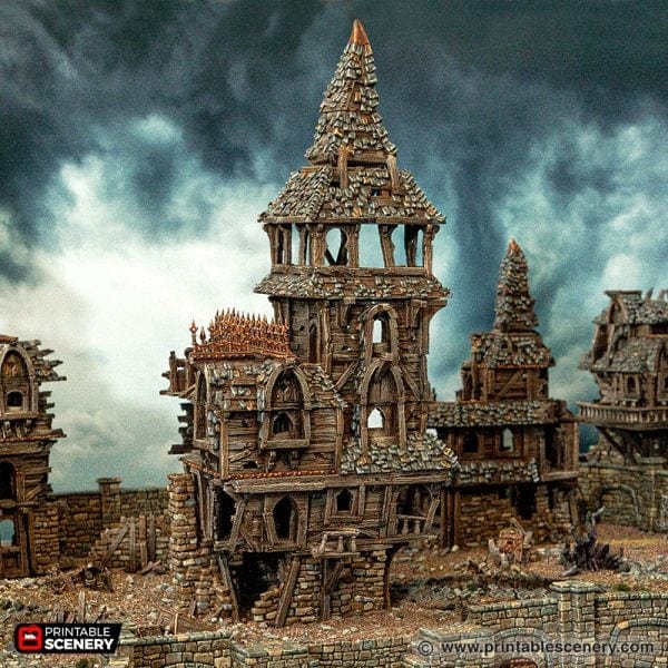 Tabletop Terrain Building Ruined City Watch Headquarters