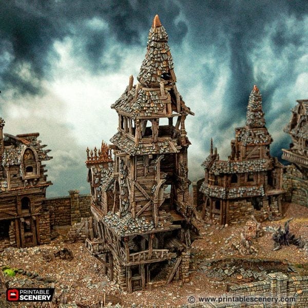 Tabletop Terrain Building Ruined City Watch Headquarters