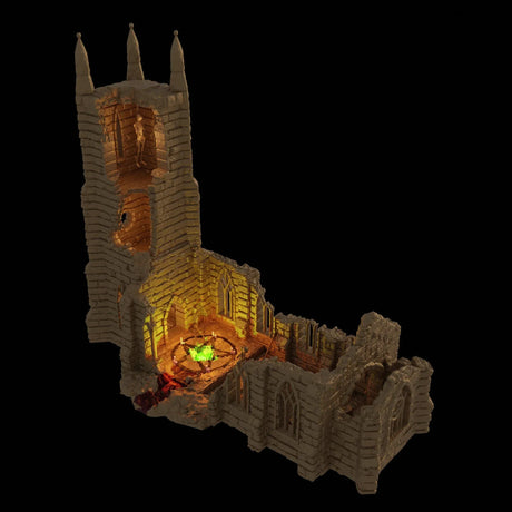 Tabletop Terrain Building Ruined Cultist Church