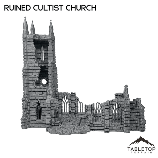 Tabletop Terrain Building Ruined Cultist Church