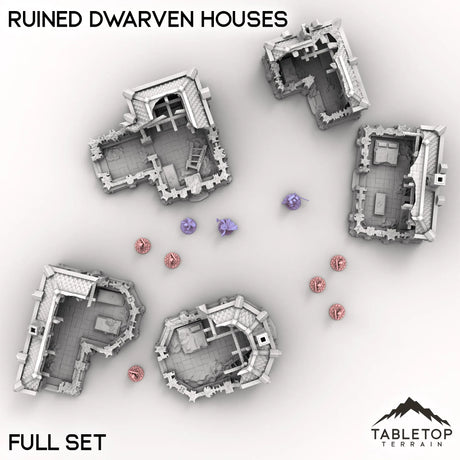 Tabletop Terrain Building Ruined Dwarven Houses