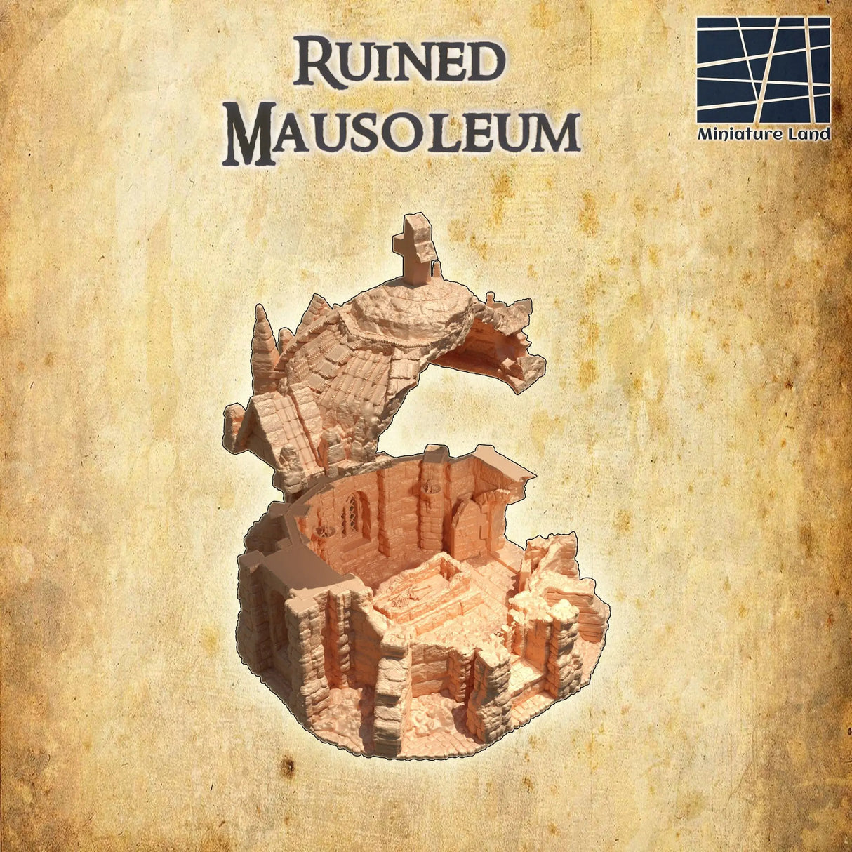 Tabletop Terrain Building Ruined Mausoleum