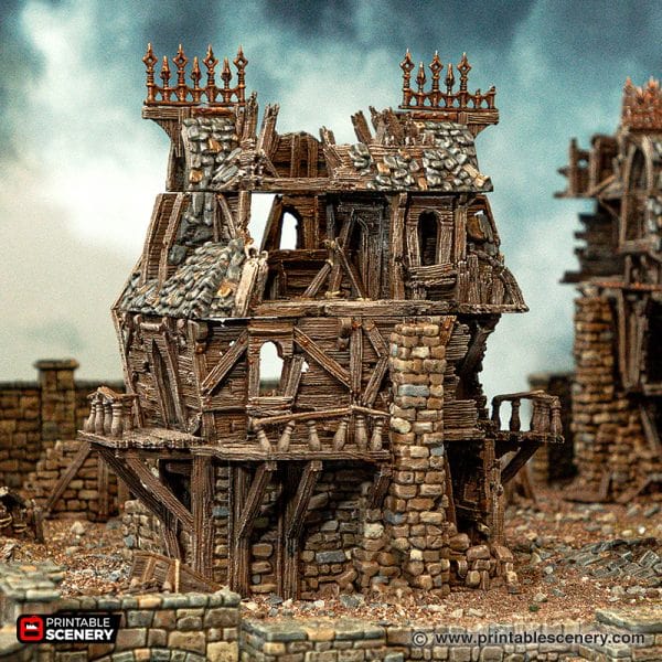 Tabletop Terrain Building Ruined Merchant Guild