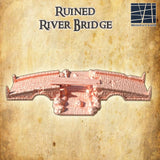 Tabletop Terrain Building Ruined River Bridge