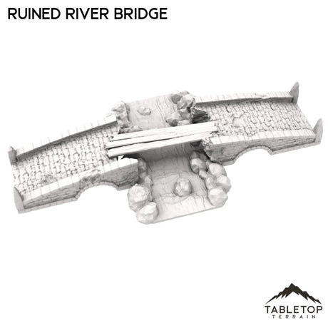 Tabletop Terrain Building Ruined River Bridge