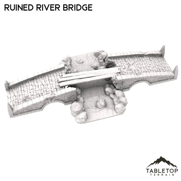 Tabletop Terrain Building Ruined River Bridge