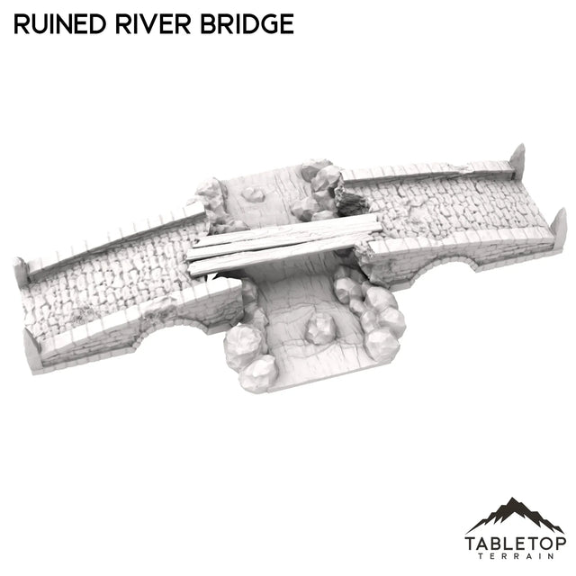 Tabletop Terrain Building Ruined River Bridge