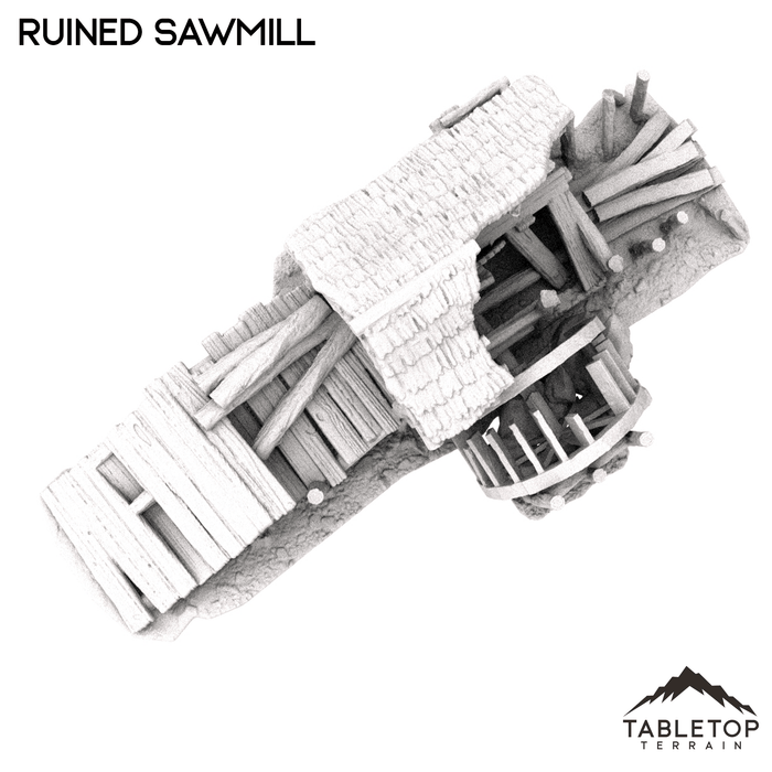 Tabletop Terrain Building Ruined Sawmill