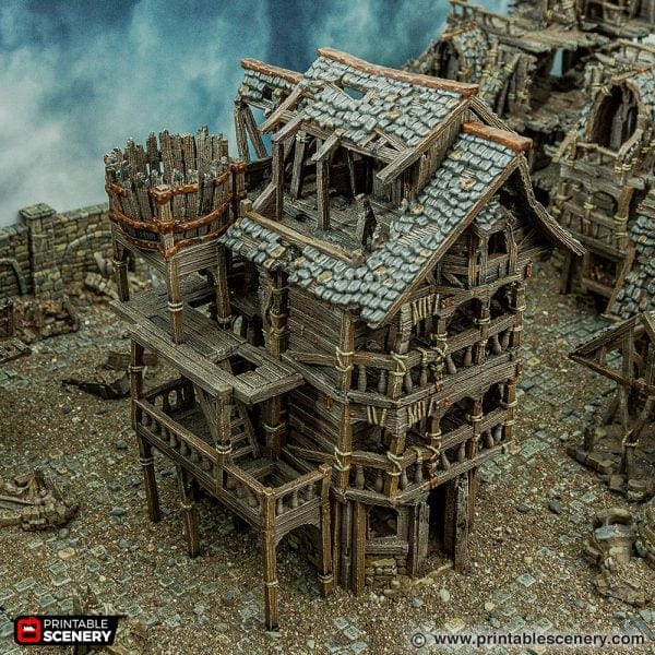 Tabletop Terrain Building Ruined Tenement