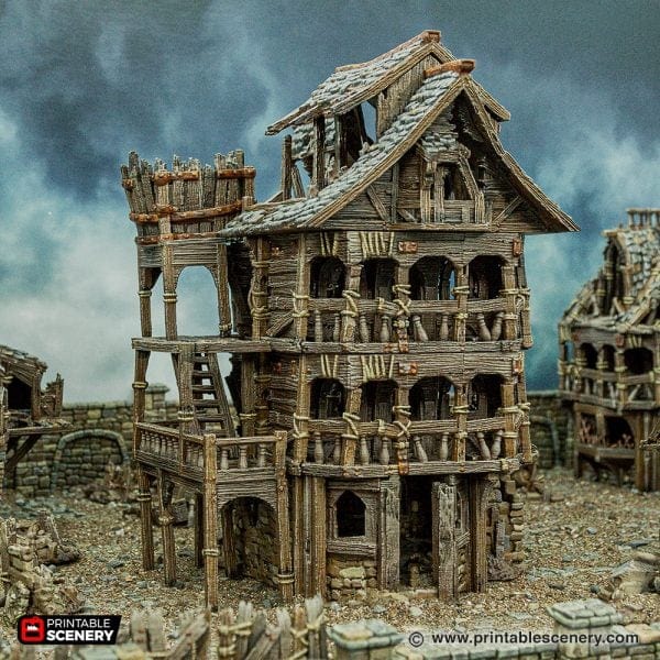 Tabletop Terrain Building Ruined Tenement