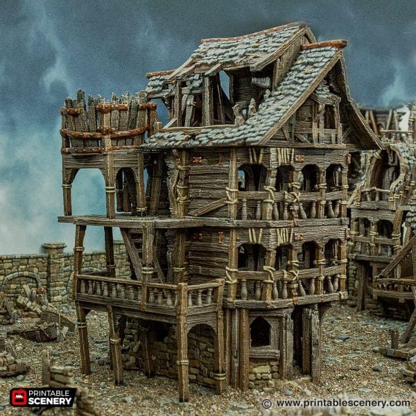 Tabletop Terrain Building Ruined Tenement