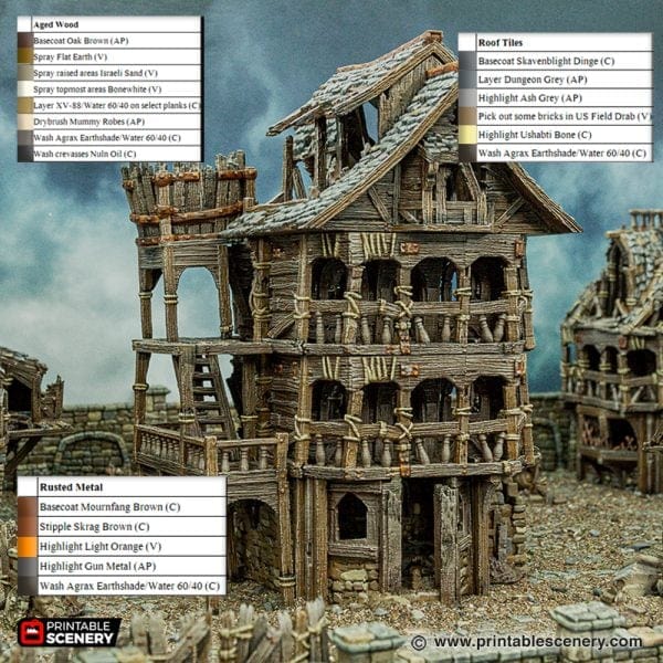 Tabletop Terrain Building Ruined Tenement