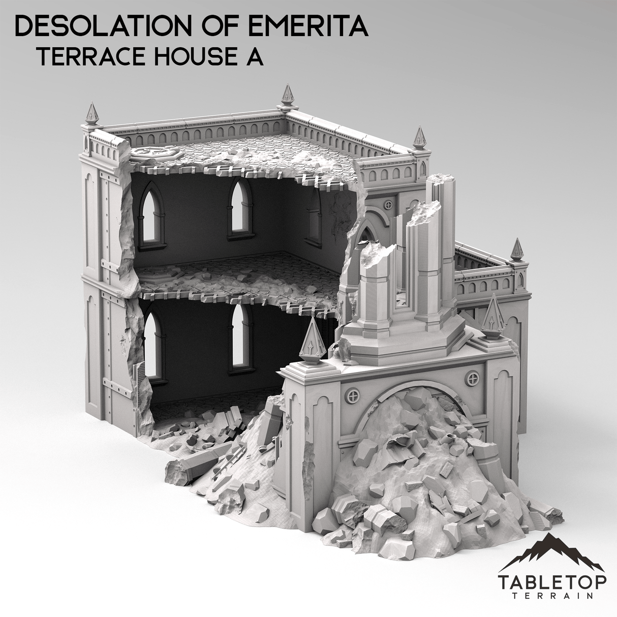 Tabletop Terrain Building Ruined Terrace Houses - The Desolation of Emerita