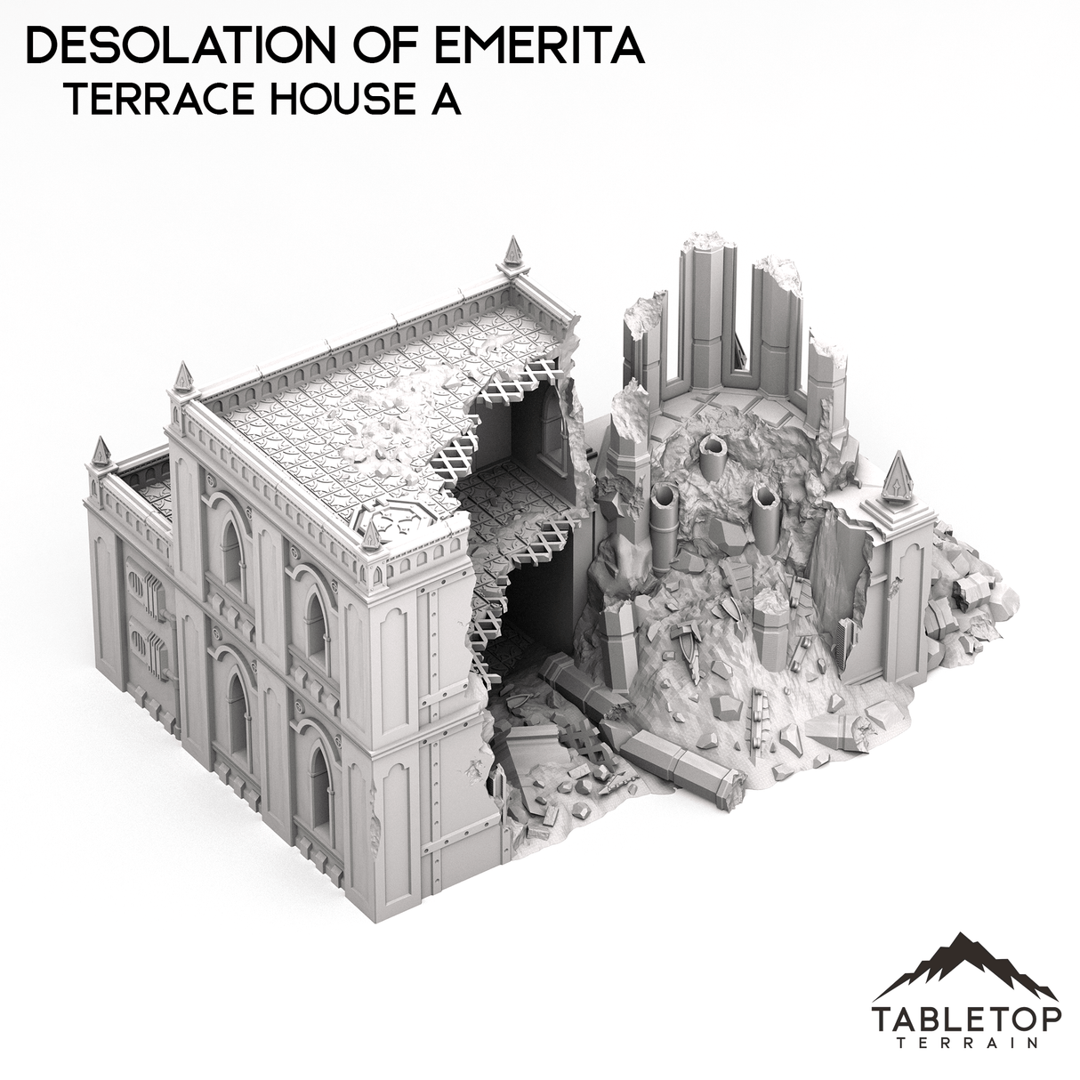 Tabletop Terrain Building Ruined Terrace Houses - The Desolation of Emerita