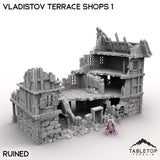 Tabletop Terrain Building Ruined Terrace Shops 1 / 32mm Vladistov Terrace Shops 1