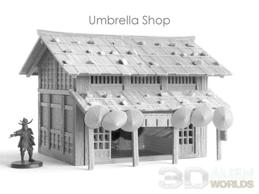 Tabletop Terrain Building Samurai Umbrella Shop