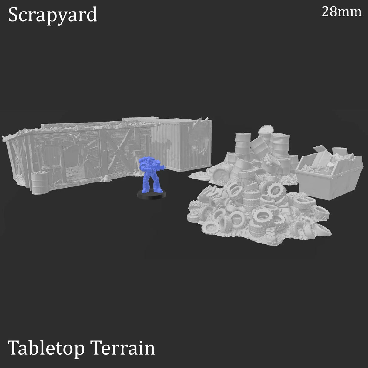 Tabletop Terrain Building Scrapyard - Apocalyptic Building