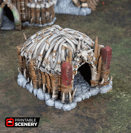Tabletop Terrain Building Shaman's Hut - Tribal Terrain
