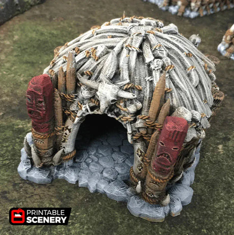 Tabletop Terrain Building Shaman's Hut - Tribal Terrain