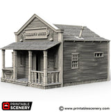 Tabletop Terrain Building Sheriff Office & Jail - Wild West Building