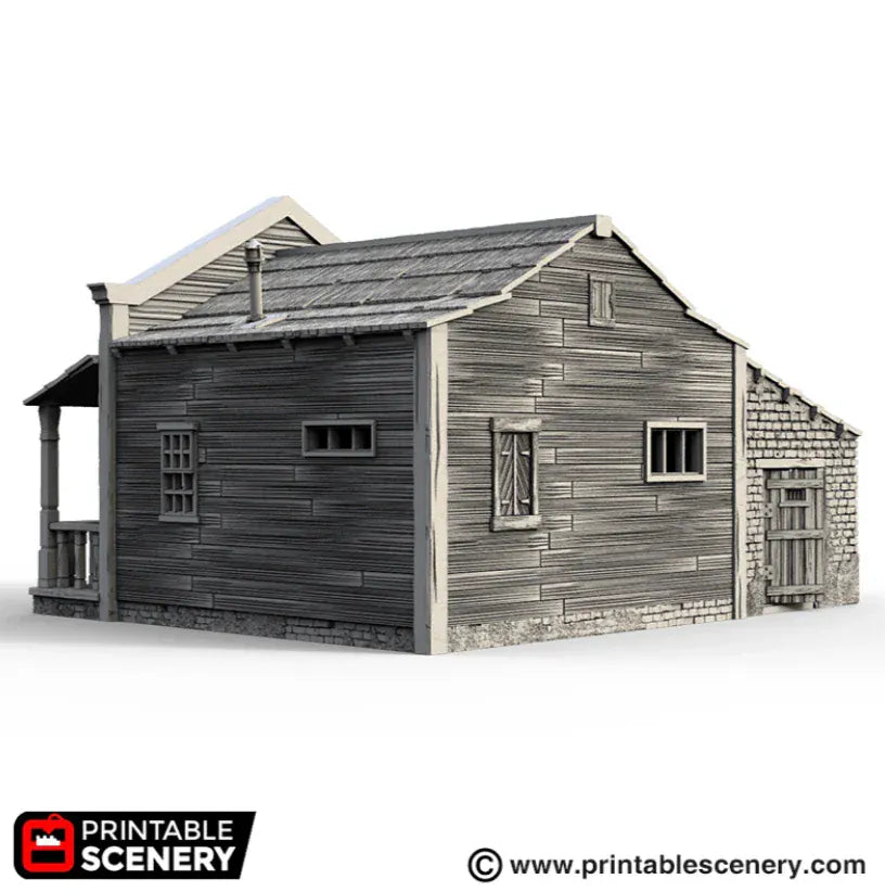 Tabletop Terrain Building Sheriff Office & Jail - Wild West Building