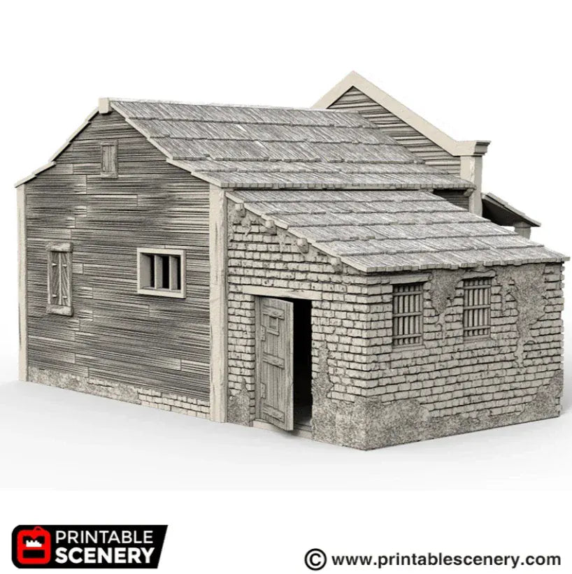 Tabletop Terrain Building Sheriff Office & Jail - Wild West Building