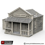 Tabletop Terrain Building Sheriff Office & Jail - Wild West Building
