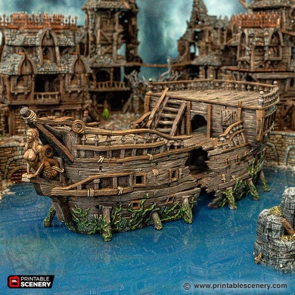 Tabletop Terrain Building Shipwrecked Siren