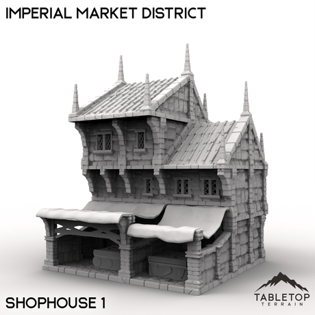 Tabletop Terrain Building Shophouse 1 / 32mm Imperial Market District